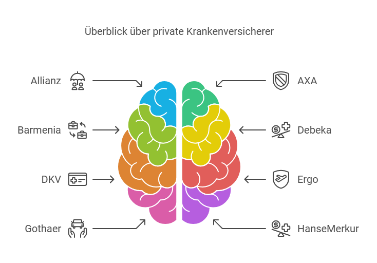 Überblick über private Krankenversicherer